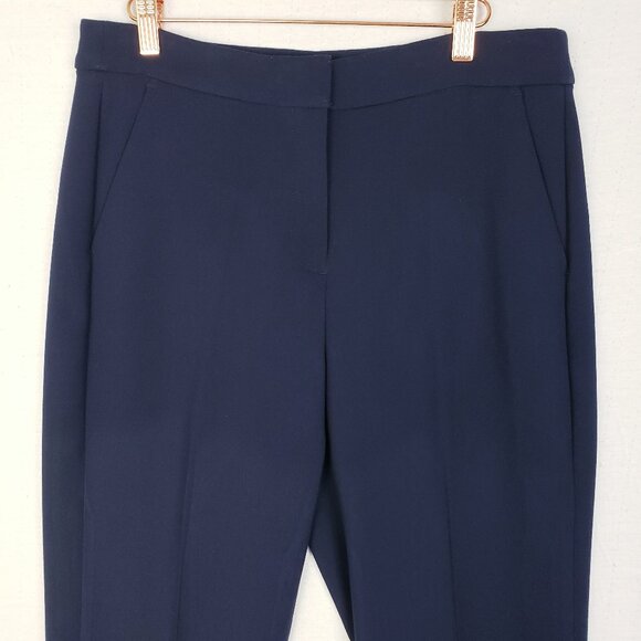 J Crew Kate Pants Straight Leg Stretch Navy Blue Business Career BK251 size 10 - Picture 3 of 11